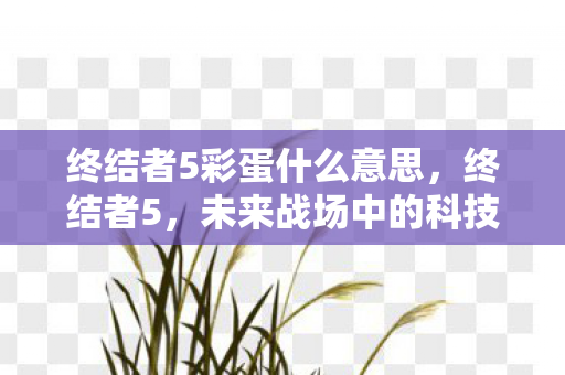 终结者5彩蛋什么意思,终结者5,未来战场中的科技蛋 终结者5彩蛋什么意思,终结者5,未来战场中的科技蛋