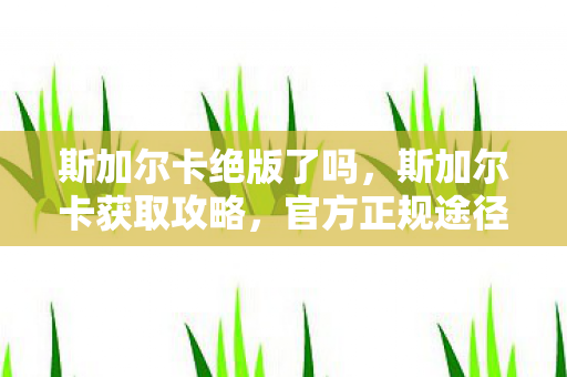 斯加尔卡绝版了吗,斯加尔卡获取攻略,官方正规途径全解析 斯加尔卡绝版了吗,斯加尔卡获取攻略,官方正规途径全解析