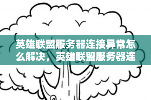 英雄联盟服务器连接异常怎么解决，英雄联盟服务器连接异常，深度解析与应对之道
