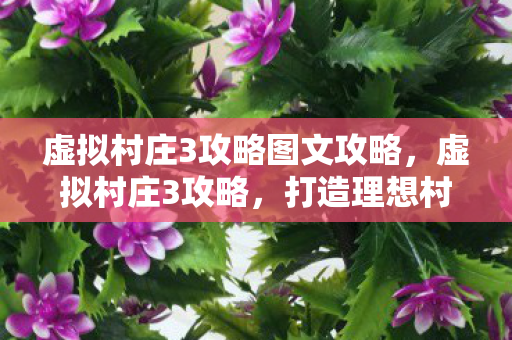 虚拟村庄3攻略图文攻略,虚拟村庄3攻略,打造理想村庄的全方位指南 虚拟村庄3攻略图文攻略,虚拟村庄3攻略,打造理想村庄的全方位指南