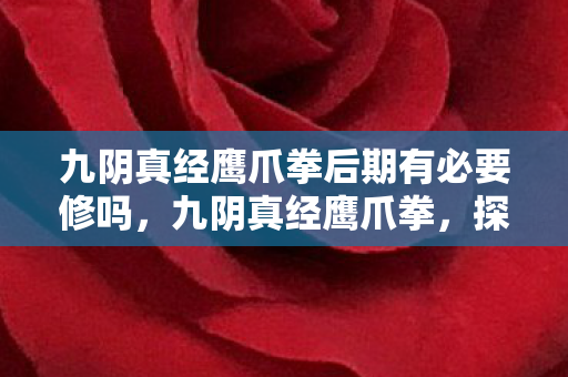 九阴真经鹰爪拳后期有必要修吗,九阴真经鹰爪拳,探寻武侠世界的奥秘 九阴真经鹰爪拳后期有必要修吗,九阴真经鹰爪拳,探寻武侠世界的奥秘