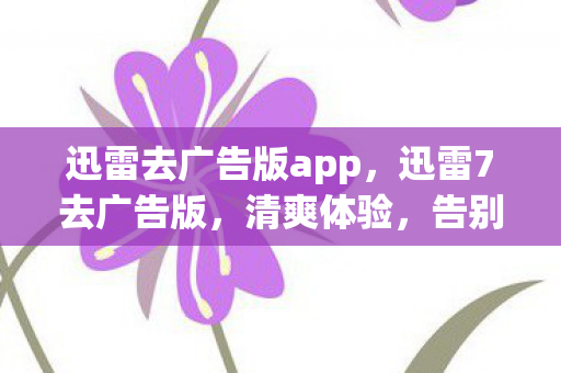 迅雷去广告版app,迅雷7去广告版,清爽体验,告别繁琐广告 迅雷去广告版app,迅雷7去广告版,清爽体验,告别繁琐广告
