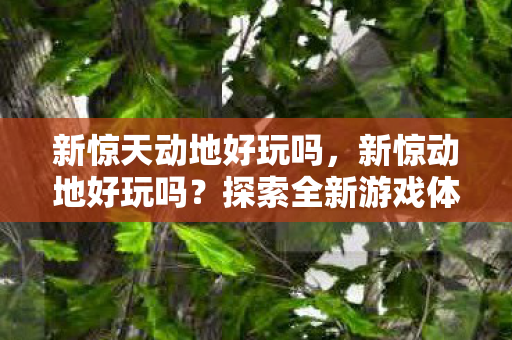 新惊天动地好玩吗,新惊动地好玩吗?探索全新游戏体验的无限可能 新惊天动地好玩吗,新惊动地好玩吗?探索全新游戏体验的无限可能