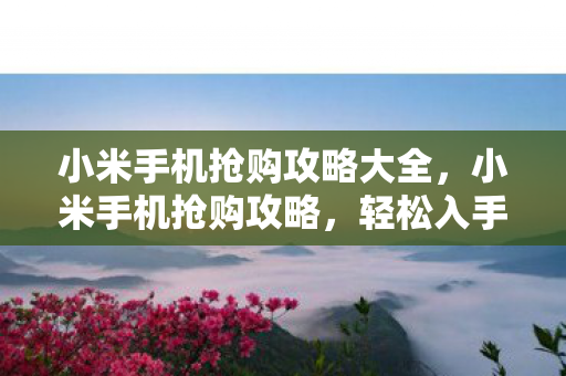小米手机抢购攻略大全,小米手机抢购攻略,轻松入手心仪设备 小米手机抢购攻略大全,小米手机抢购攻略,轻松入手心仪设备