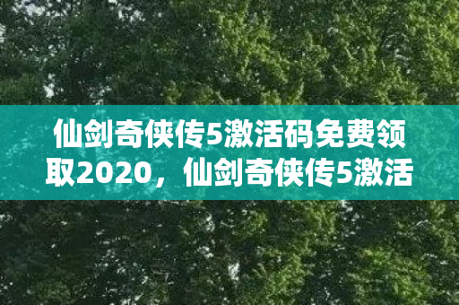 仙剑奇侠传5激活码免费领取2020,仙剑奇侠传5激活码领取攻略 仙剑奇侠传5激活码免费领取2020,仙剑奇侠传5激活码领取攻略