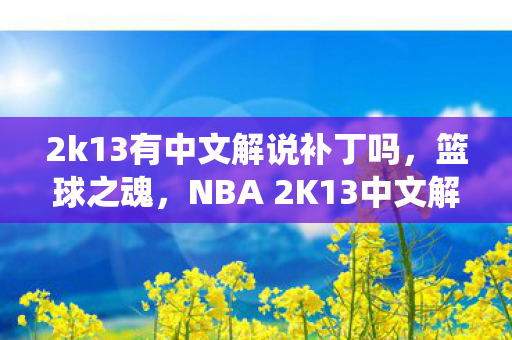 2k13有中文解说补丁吗,篮球之魂,NBA 2K13中文解说补丁的激情演绎 2k13有中文解说补丁吗,篮球之魂,NBA 2K13中文解说补丁的激情演绎