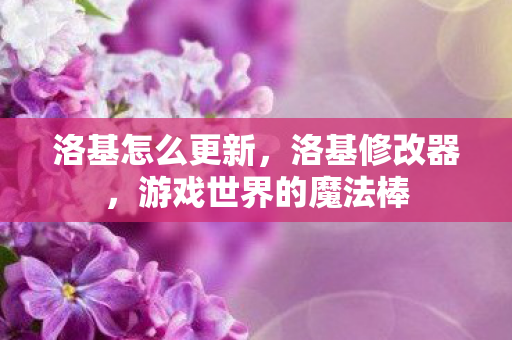 洛基怎么更新,洛基修改器,游戏世界的魔法棒 洛基怎么更新,洛基修改器,游戏世界的魔法棒