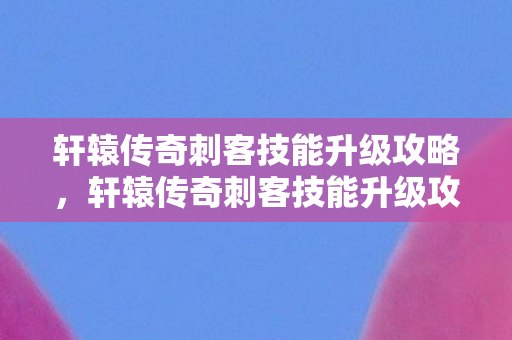 轩辕传奇刺客技能升级攻略,轩辕传奇刺客技能升级攻略,打造顶级刺客的必经之路 轩辕传奇刺客技能升级攻略,轩辕传奇刺客技能升级攻略,打造顶级刺客的必经之路