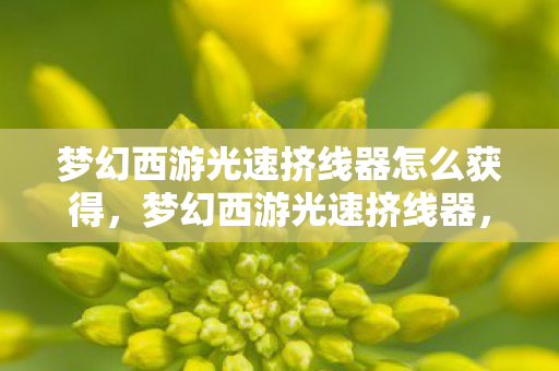梦幻西游光速挤线器怎么获得,梦幻西游光速挤线器,提升游戏体验的利器 梦幻西游光速挤线器怎么获得,梦幻西游光速挤线器,提升游戏体验的利器