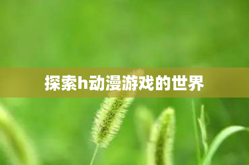 探索h动漫游戏的世界 探索h动漫游戏的世界