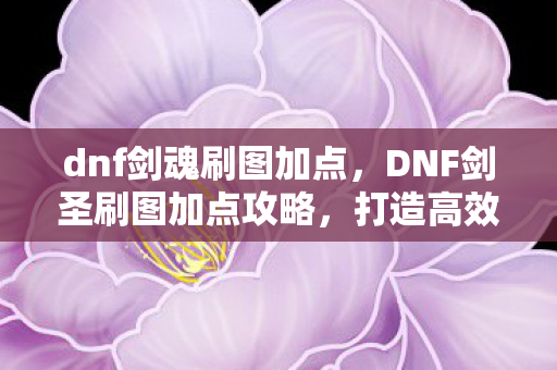 dnf剑魂刷图加点,DNF剑圣刷图加点攻略,打造高效刷图体验 dnf剑魂刷图加点,DNF剑圣刷图加点攻略,打造高效刷图体验