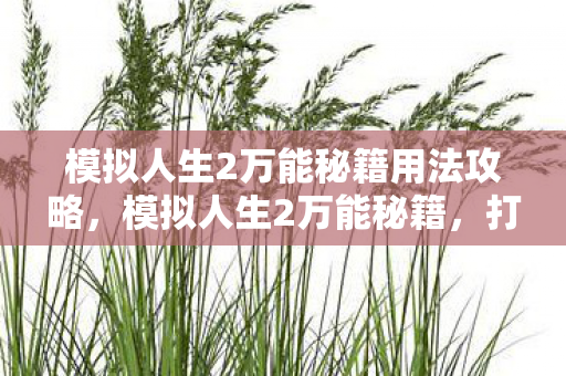 模拟人生2万能秘籍用法攻略,模拟人生2万能秘籍,打造完美人生的终极指南 模拟人生2万能秘籍用法攻略,模拟人生2万能秘籍,打造完美人生的终极指南
