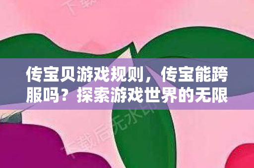 传宝贝游戏规则，传宝能跨服吗？探索游戏世界的无限可能