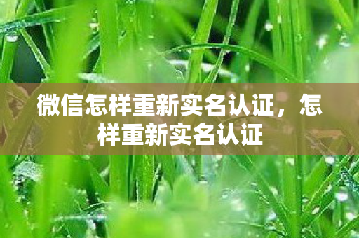 微信怎样重新实名认证,怎样重新实名认证 微信怎样重新实名认证,怎样重新实名认证
