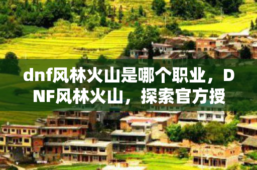 dnf风林火山是哪个职业,DNF风林火山,探索官方授权的多元游戏体验 dnf风林火山是哪个职业,DNF风林火山,探索官方授权的多元游戏体验