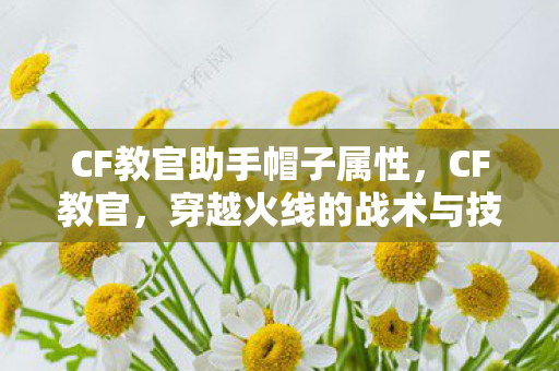 CF教官助手帽子属性,CF教官,穿越火线的战术与技巧解析 CF教官助手帽子属性,CF教官,穿越火线的战术与技巧解析