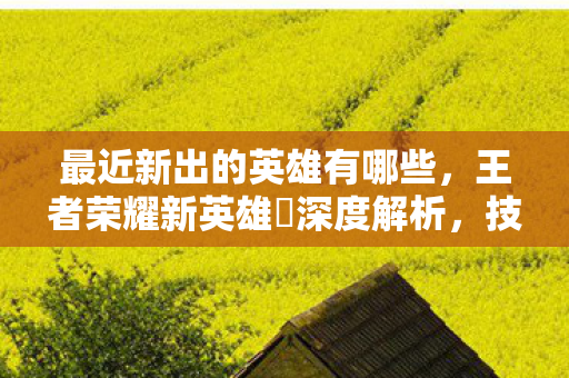 最近新出的英雄有哪些,王者荣耀新英雄暃深度解析,技能机制与实战应用 最近新出的英雄有哪些,王者荣耀新英雄暃深度解析,技能机制与实战应用