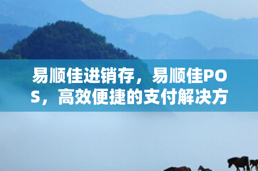 易顺佳进销存，易顺佳POS，高效便捷的支付解决方案