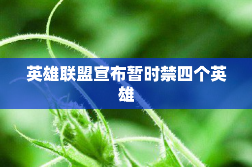 英雄联盟宣布暂时禁四个英雄 英雄联盟宣布暂时禁四个英雄