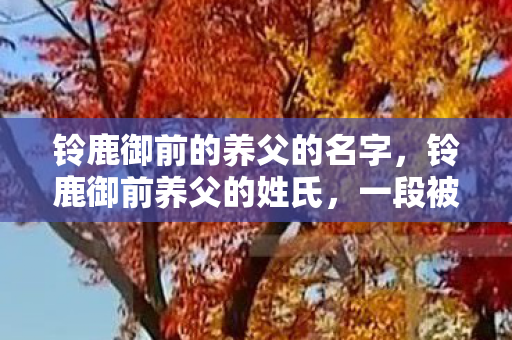 铃鹿御前的养父的名字,铃鹿御前养父的姓氏,一段被遗忘的历史 铃鹿御前的养父的名字,铃鹿御前养父的姓氏,一段被遗忘的历史