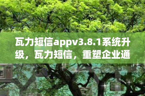 瓦力短信appv3.8.1系统升级，瓦力短信，重塑企业通信的新篇章