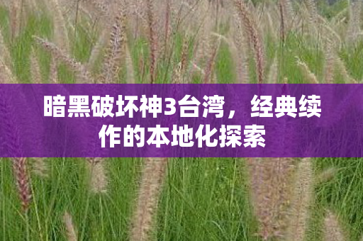 暗黑破坏神3台湾,经典续作的本地化探索 暗黑破坏神3台湾,经典续作的本地化探索