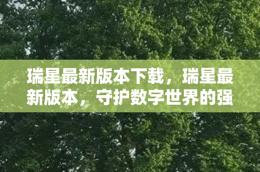 瑞星最新版本下载,瑞星最新版本,守护数字世界的强大盾牌 瑞星最新版本下载,瑞星最新版本,守护数字世界的强大盾牌