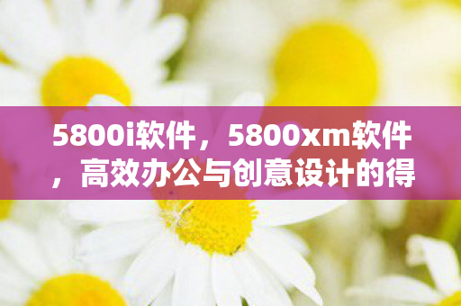 5800i软件,5800xm软件,高效办公与创意设计的得力助手 5800i软件,5800xm软件,高效办公与创意设计的得力助手