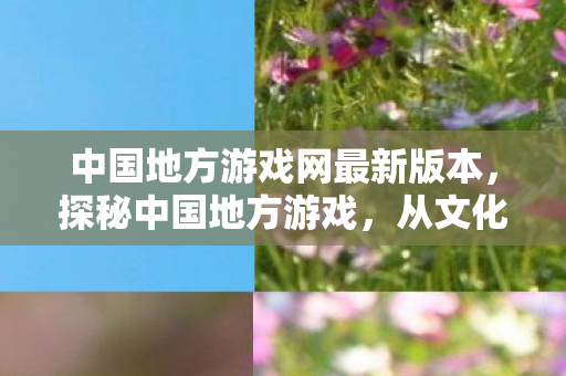 中国地方游戏网最新版本，探秘中国地方游戏，从文化瑰宝到娱乐新宠