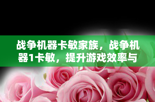 战争机器卡敏家族,战争机器1卡敏,提升游戏效率与战斗力的关键 战争机器卡敏家族,战争机器1卡敏,提升游戏效率与战斗力的关键