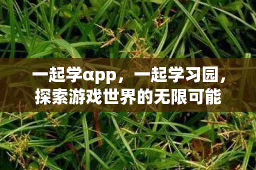 一起学αpp,一起学习园,探索游戏世界的无限可能 一起学αpp,一起学习园,探索游戏世界的无限可能