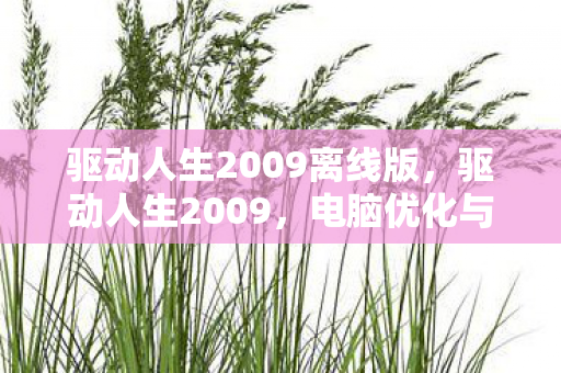 驱动人生2009离线版,驱动人生2009,电脑优化与管理的得力助手 驱动人生2009离线版,驱动人生2009,电脑优化与管理的得力助手