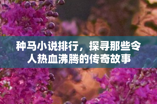 种马小说排行，探寻那些令人热血沸腾的传奇故事