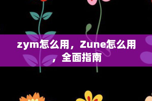 zym怎么用,Zune怎么用,全面指南 zym怎么用,Zune怎么用,全面指南