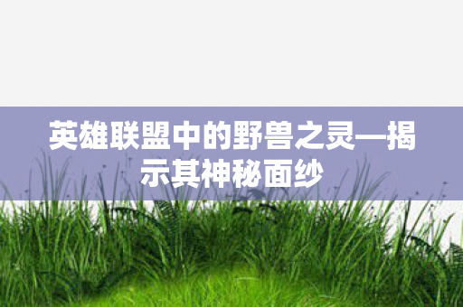 英雄联盟中的野兽之灵—揭示其神秘面纱 英雄联盟中的野兽之灵—揭示其神秘面纱