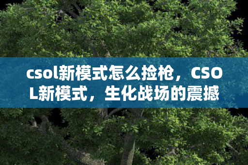 csol新模式怎么捡枪，CSOL新模式，生化战场的震撼来袭