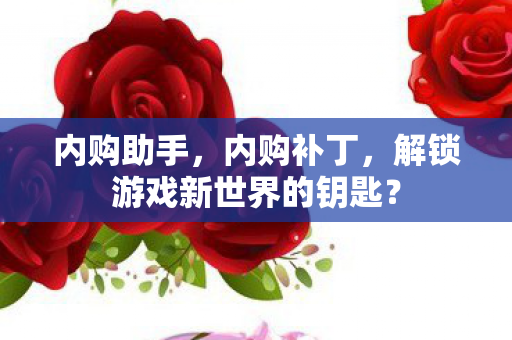 内购助手,内购补丁,解锁游戏新世界的钥匙? 内购助手,内购补丁,解锁游戏新世界的钥匙?