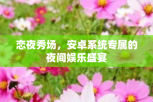 恋夜秀场,安卓系统专属的夜间娱乐盛宴 恋夜秀场,安卓系统专属的夜间娱乐盛宴