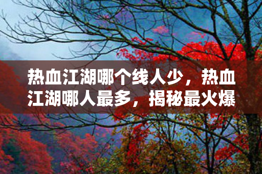 热血江湖哪个线人少,热血江湖哪人最多,揭秘最火爆的江湖服务器 热血江湖哪个线人少,热血江湖哪人最多,揭秘最火爆的江湖服务器