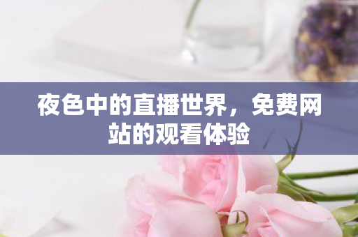 夜色中的直播世界,免费网站的观看体验 夜色中的直播世界,免费网站的观看体验