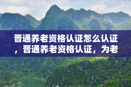晋通养老资格认证怎么认证,晋通养老资格认证,为老年人保驾护航的智能化服务 晋通养老资格认证怎么认证,晋通养老资格认证,为老年人保驾护航的智能化服务