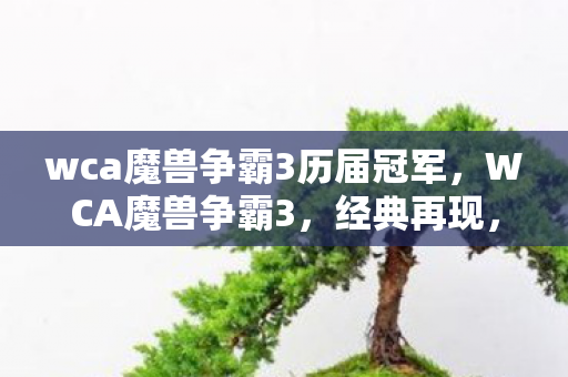 wca魔兽争霸3历届冠军,WCA魔兽争霸3,经典再现,电竞之魂永不熄灭 wca魔兽争霸3历届冠军,WCA魔兽争霸3,经典再现,电竞之魂永不熄灭