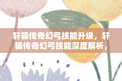 轩辕传奇幻弓技能升级，轩辕传奇幻弓技能深度解析，箭舞风云，掌控战场