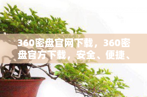 360密盘官网下载，360密盘官方下载，安全、便捷、高效的云存储解决方案