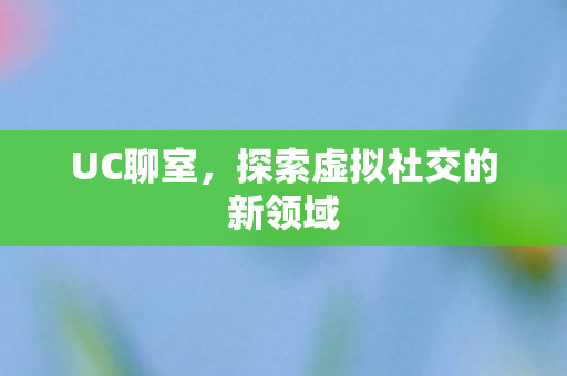 UC聊室,探索虚拟社交的新领域 UC聊室,探索虚拟社交的新领域