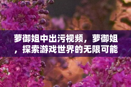 萝御姐中出污视频,萝御姐,探索游戏世界的无限可能 萝御姐中出污视频,萝御姐,探索游戏世界的无限可能