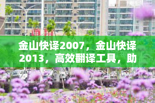 金山快译2007,金山快译2013,高效翻译工具,助力全球沟通 金山快译2007,金山快译2013,高效翻译工具,助力全球沟通