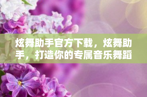 炫舞助手官方下载,炫舞助手,打造你的专属音乐舞蹈游戏指南 炫舞助手官方下载,炫舞助手,打造你的专属音乐舞蹈游戏指南