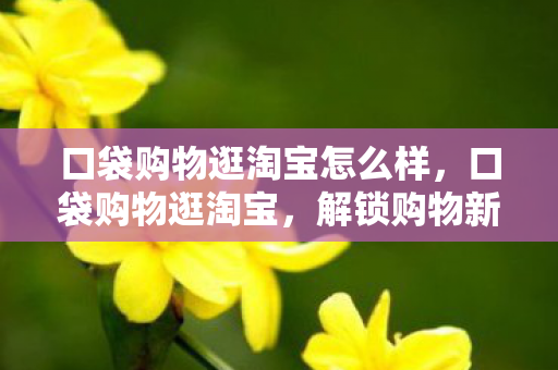 口袋购物逛淘宝怎么样,口袋购物逛淘宝,解锁购物新体验 口袋购物逛淘宝怎么样,口袋购物逛淘宝,解锁购物新体验