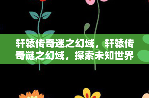 轩辕传奇迷之幻域,轩辕传奇谜之幻域,探索未知世界的奇幻之旅 轩辕传奇迷之幻域,轩辕传奇谜之幻域,探索未知世界的奇幻之旅